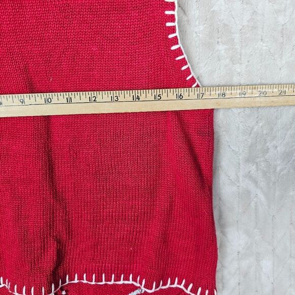 Vintage Victoria Jones Holiday Sweater Vest Womens Medium Petite Winter 90s Snow - Picture 7 of 7